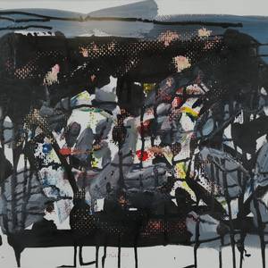Christian befreit sich, Mischtechnik, 48 x 38 cm, 2025