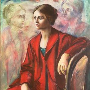 Olgas Geheimnis, Acryl auf Leinwand, 120 x 100 cm © Léonie Wedel Olgas Geheimnis, Acryl auf Leinwand, 120 x 100 cm