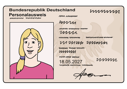 Ausweis beantragen © Lebenshilfe für Menschen mit geistiger Behinderung Bremen e.V., Illustrator Stefan Albers