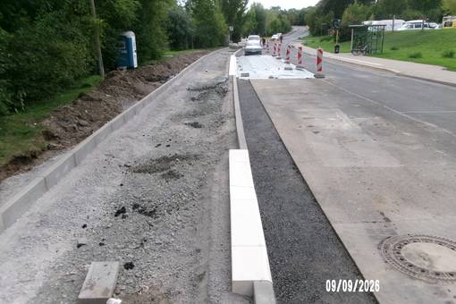 Während der Bauarbeiten im September.