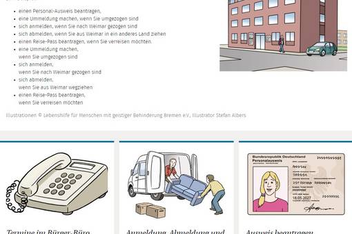 Screenshot Seite Leichte Sprache