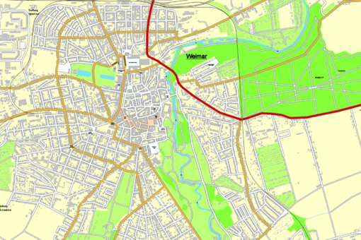 Kartenausschnitt: Innenstadt Weimar