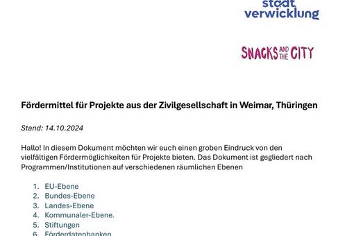 Übersicht Fördermittel