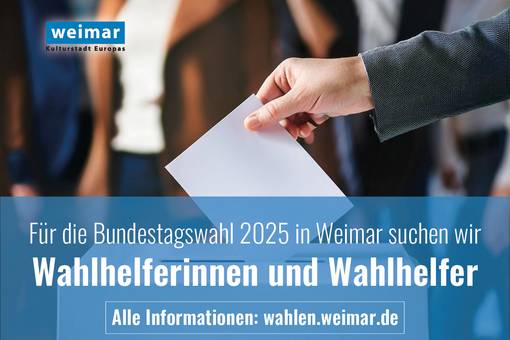 Die Stadt Weimar sucht 800 Wahlhelferinnen und Wahlhelfer