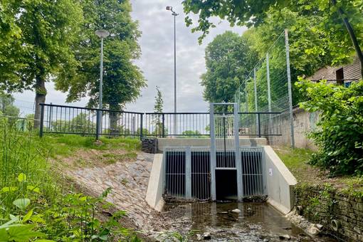 Bauarbeiten am Asbachkanal im Bereich des WIMARIA Stadions erfolgreich abgeschlossen