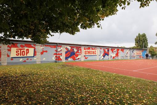 Graffiti-Kunst am Wimaria Stadion