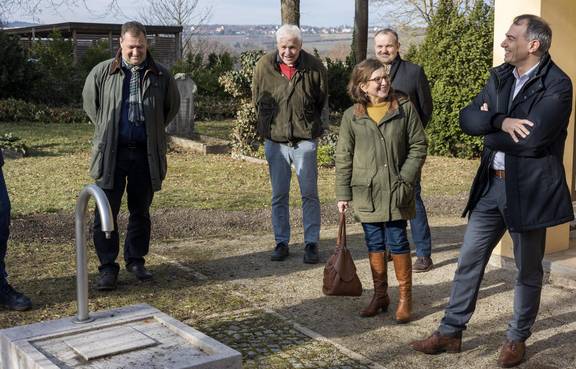 Oberbürgermeister Peter Kleine und Dr. Claudia Kolb, Beigeordnete für Bauen und Stadtentwicklung der Stadt Weimar.