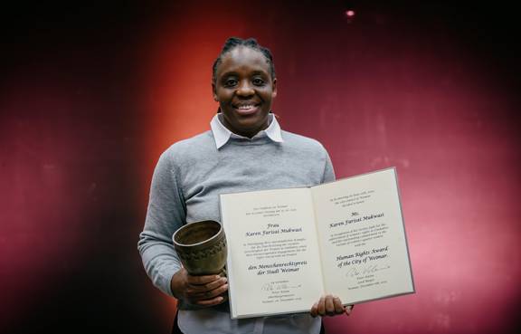 Preisträgerin Karen Mukwasi