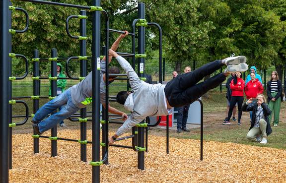 Calisthenics im Wimaria-Stadion