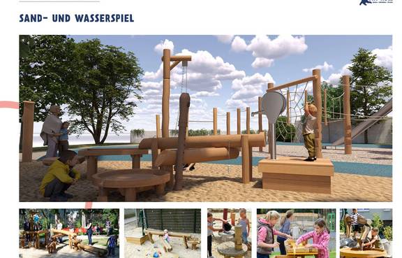Sand- und Wasserspiel