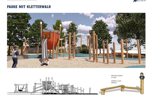 Pauke mit Kletterwald