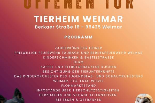Tierheimfest © Tierheim Weimar Tag der offenen Tür 2026