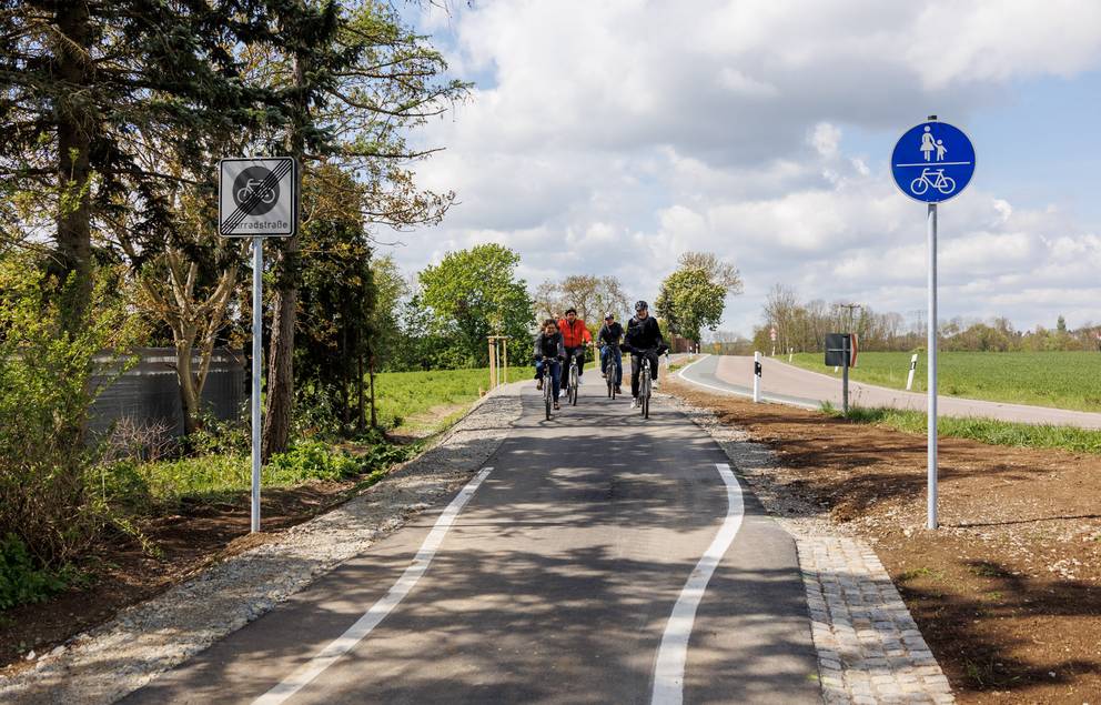 Der neue Rad- und Gehweg verbindet Gaberndorf mit Weimar-Nord