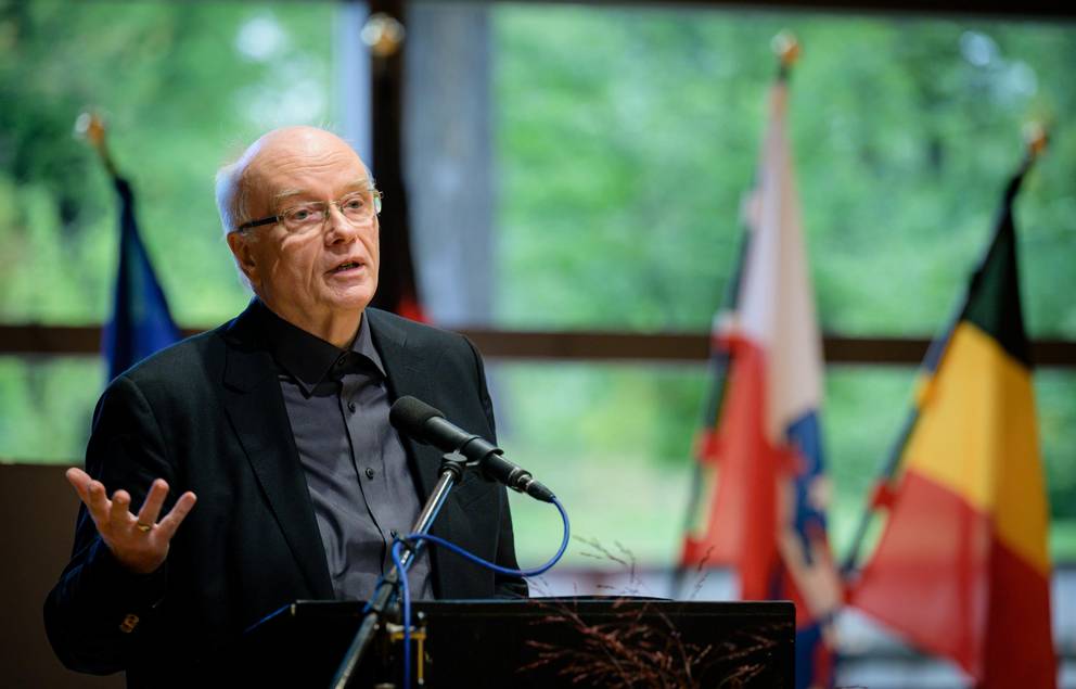 Prof. em. Dr. Volkhard Knigge hielt die Laudatio auf Bernd Kauffmann