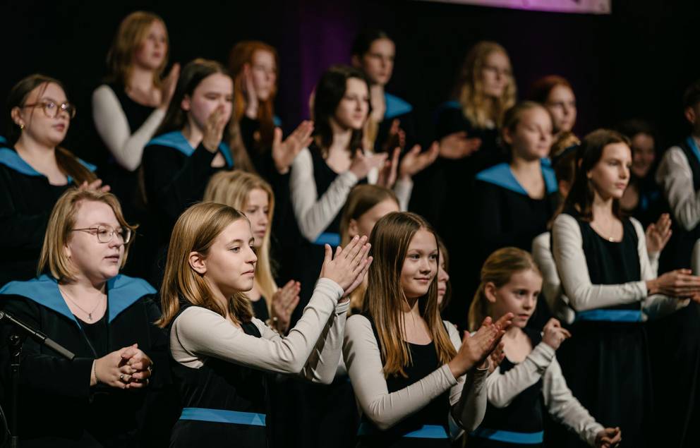 Die schola cantorum weimar begleitete die Jubiläumsfeier musikalisch.