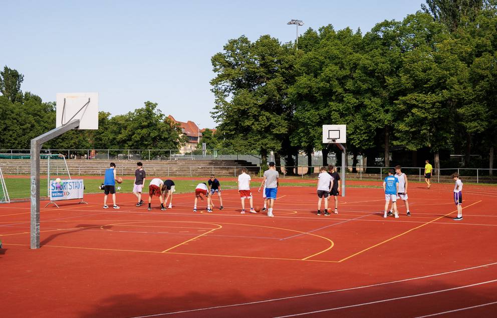 Basketballlplatz im Wimaria-Stadion