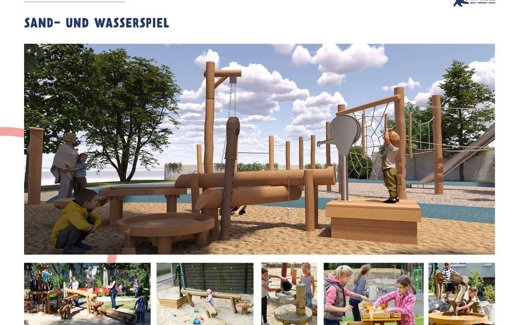 Sand- und Wasserspiel